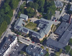 Cohousing -Jamaica Plain aerial TILT